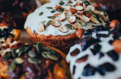 Blauwe bessen muffin