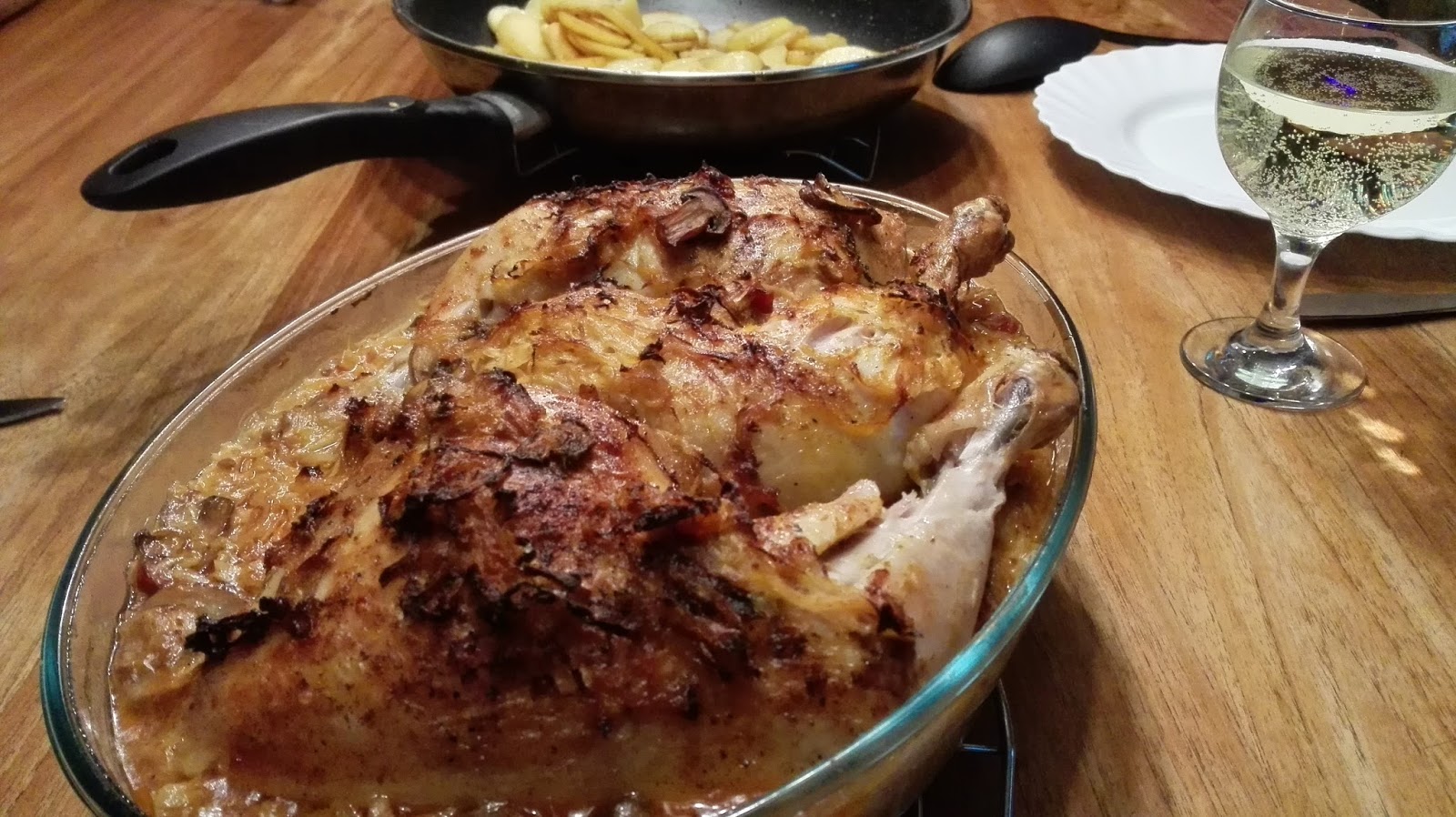 Romige zuurkoolscholtel met kip